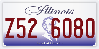 IL license plate Z526080
