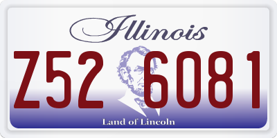 IL license plate Z526081