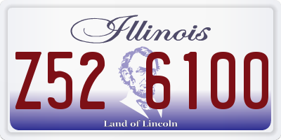 IL license plate Z526100