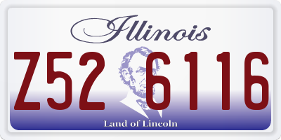 IL license plate Z526116