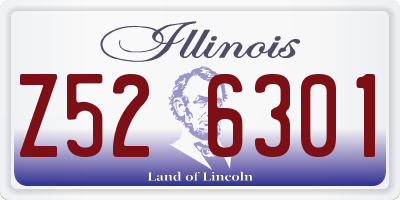 IL license plate Z526301