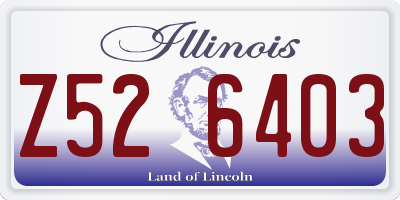 IL license plate Z526403