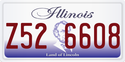 IL license plate Z526608