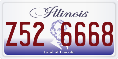 IL license plate Z526668