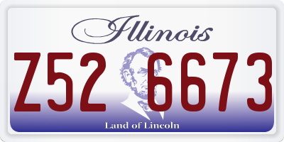 IL license plate Z526673