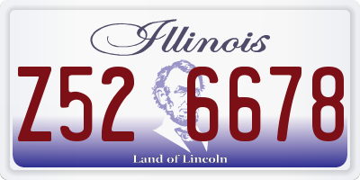 IL license plate Z526678