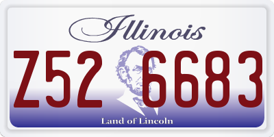IL license plate Z526683