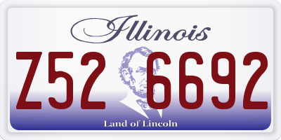 IL license plate Z526692