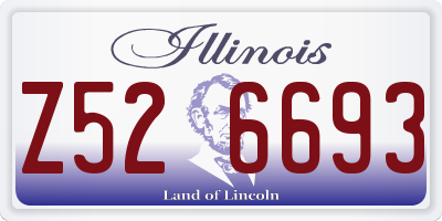 IL license plate Z526693