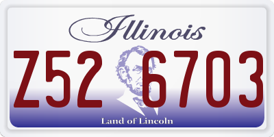 IL license plate Z526703