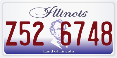 IL license plate Z526748