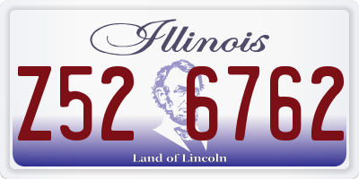 IL license plate Z526762