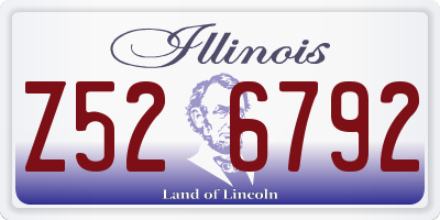 IL license plate Z526792