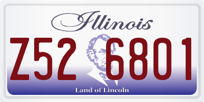 IL license plate Z526801