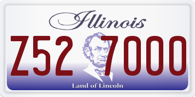 IL license plate Z527000