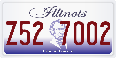 IL license plate Z527002
