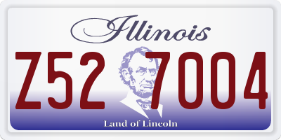 IL license plate Z527004