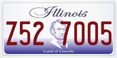 IL license plate Z527005
