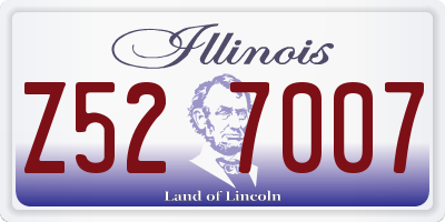 IL license plate Z527007