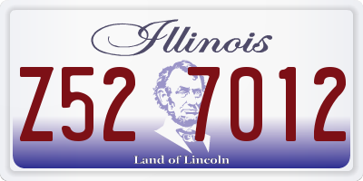 IL license plate Z527012