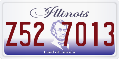 IL license plate Z527013