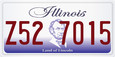 IL license plate Z527015