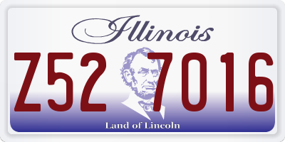 IL license plate Z527016