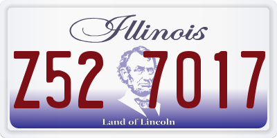 IL license plate Z527017