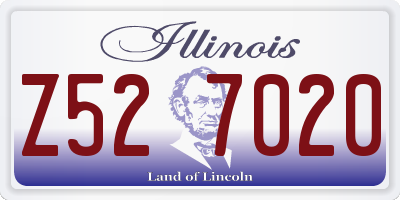 IL license plate Z527020