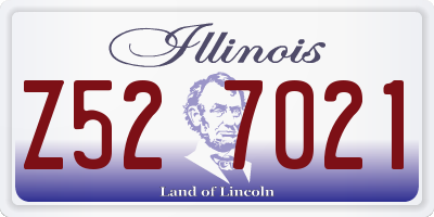 IL license plate Z527021