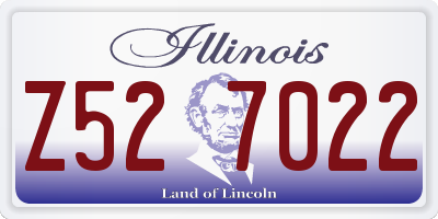 IL license plate Z527022
