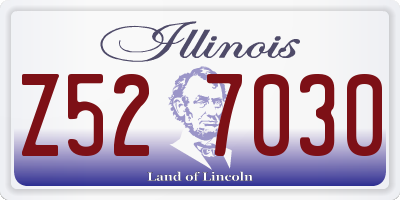 IL license plate Z527030