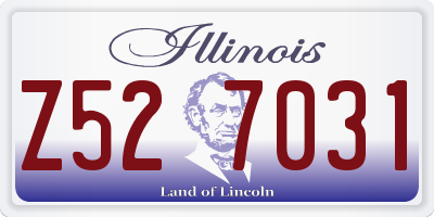 IL license plate Z527031