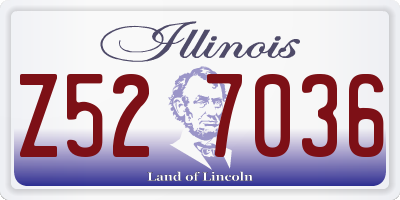 IL license plate Z527036