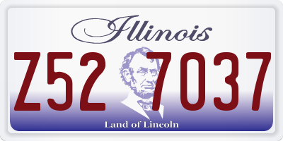 IL license plate Z527037
