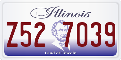 IL license plate Z527039