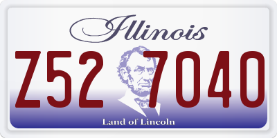 IL license plate Z527040