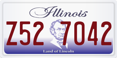 IL license plate Z527042