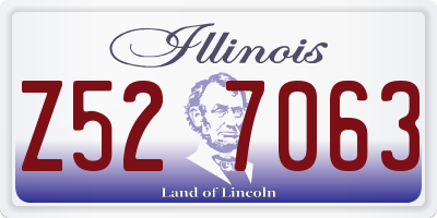 IL license plate Z527063