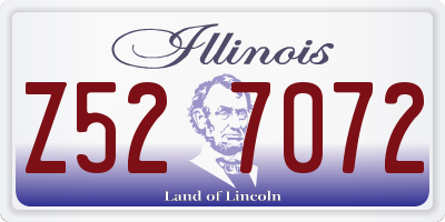 IL license plate Z527072