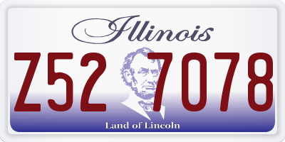 IL license plate Z527078