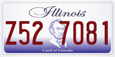 IL license plate Z527081