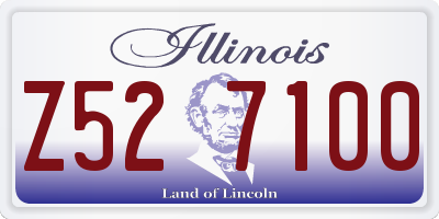IL license plate Z527100