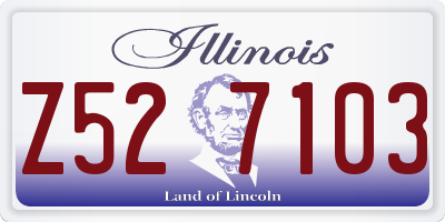 IL license plate Z527103