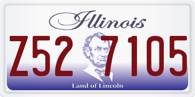 IL license plate Z527105