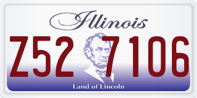 IL license plate Z527106