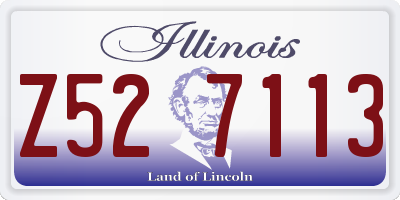 IL license plate Z527113