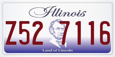 IL license plate Z527116