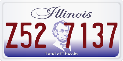 IL license plate Z527137