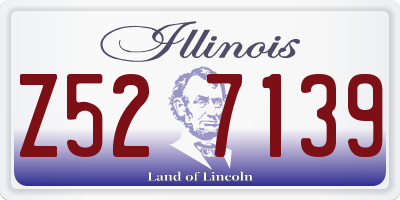 IL license plate Z527139